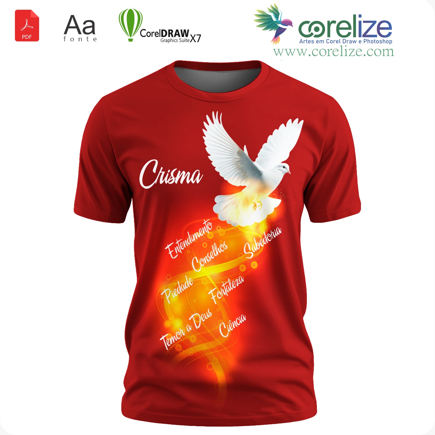 Arte: Arte 17 Crisma para sublimação de camiseta