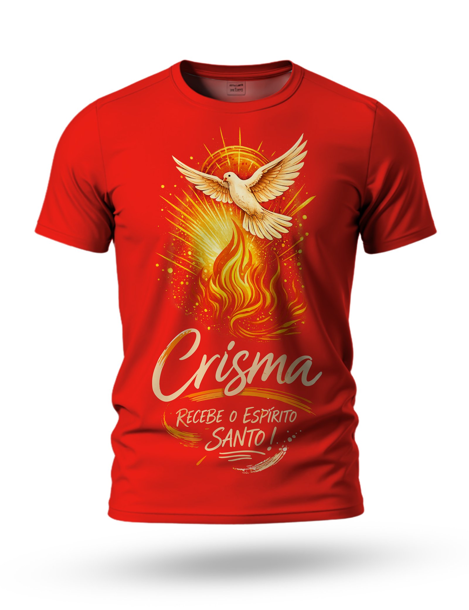 Arte Camiseta Crisma para Sublimação 01 tema vermelho
