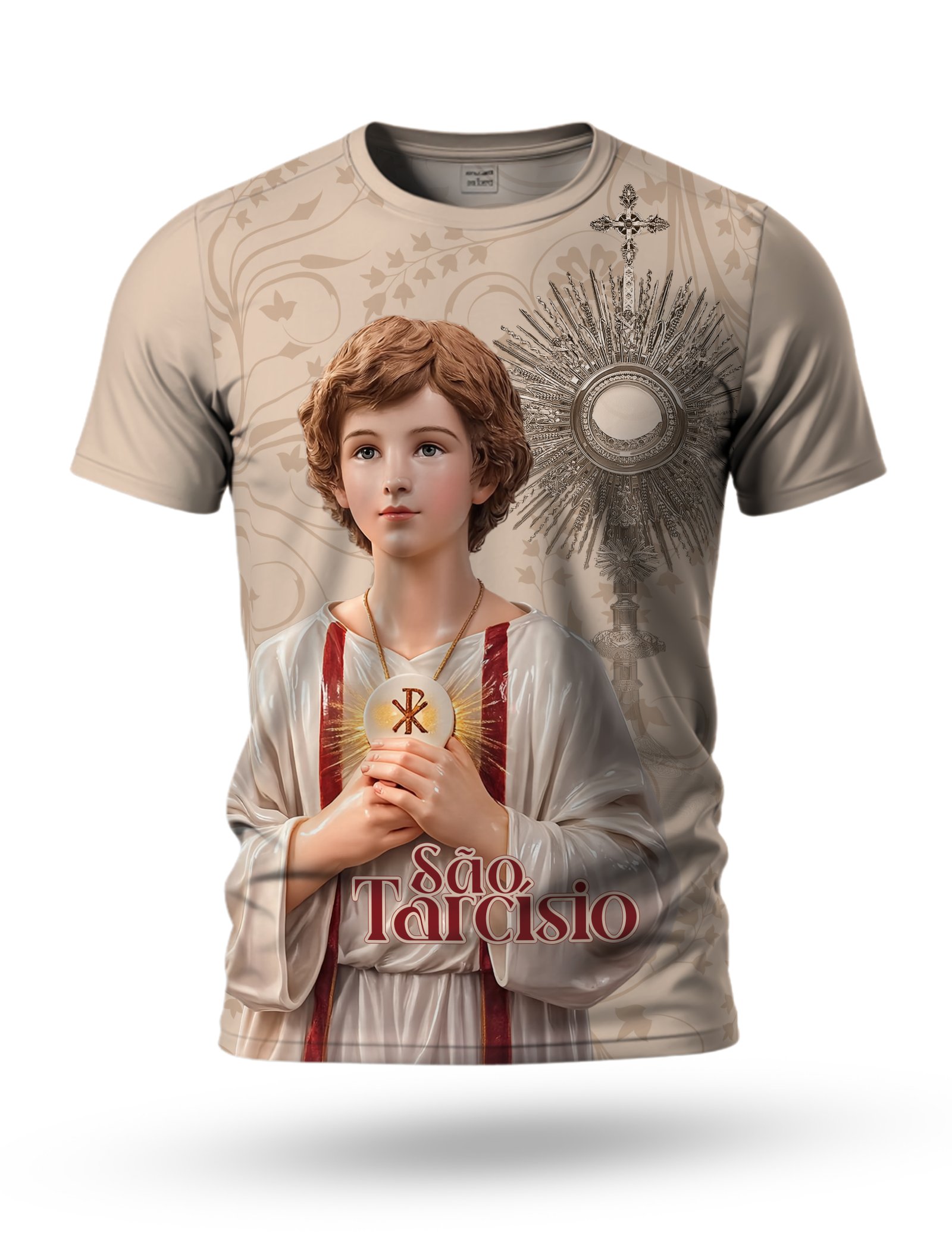 Arte Camiseta de São Tarcísio 01 tema pêssego