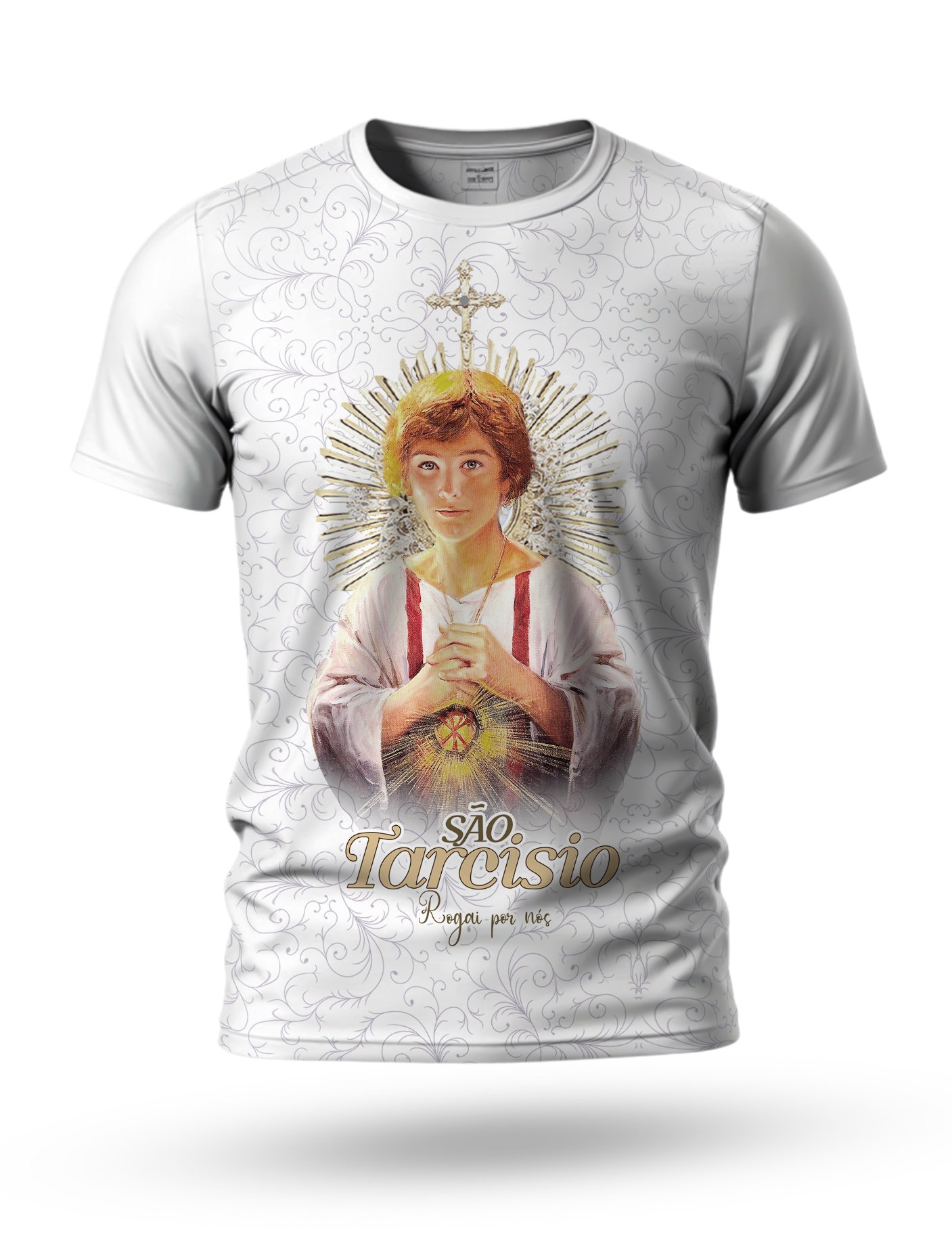 Arte Camiseta de São Tarcísio 02 tema branco