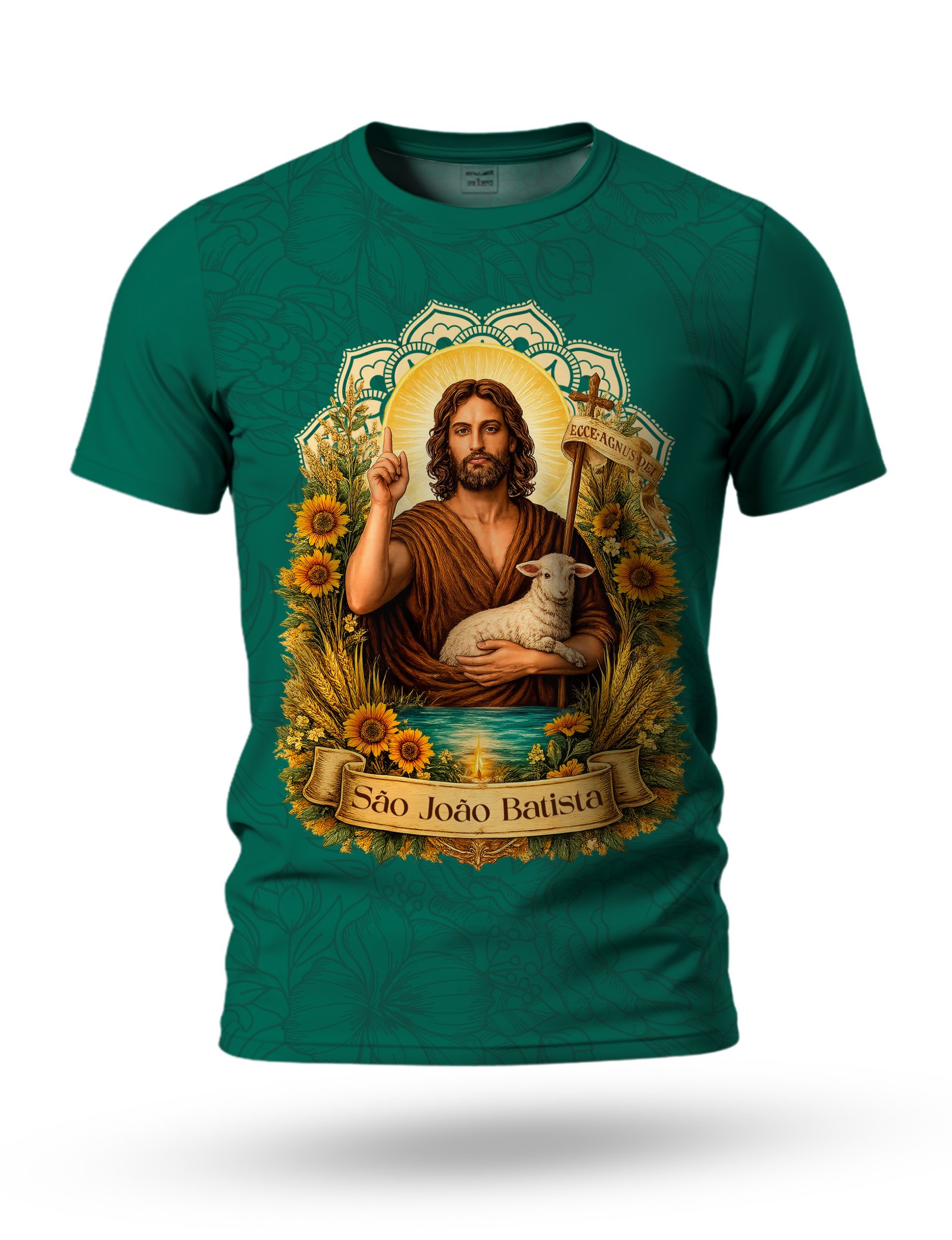 Arte Camiseta São João Batista 02 tema verde