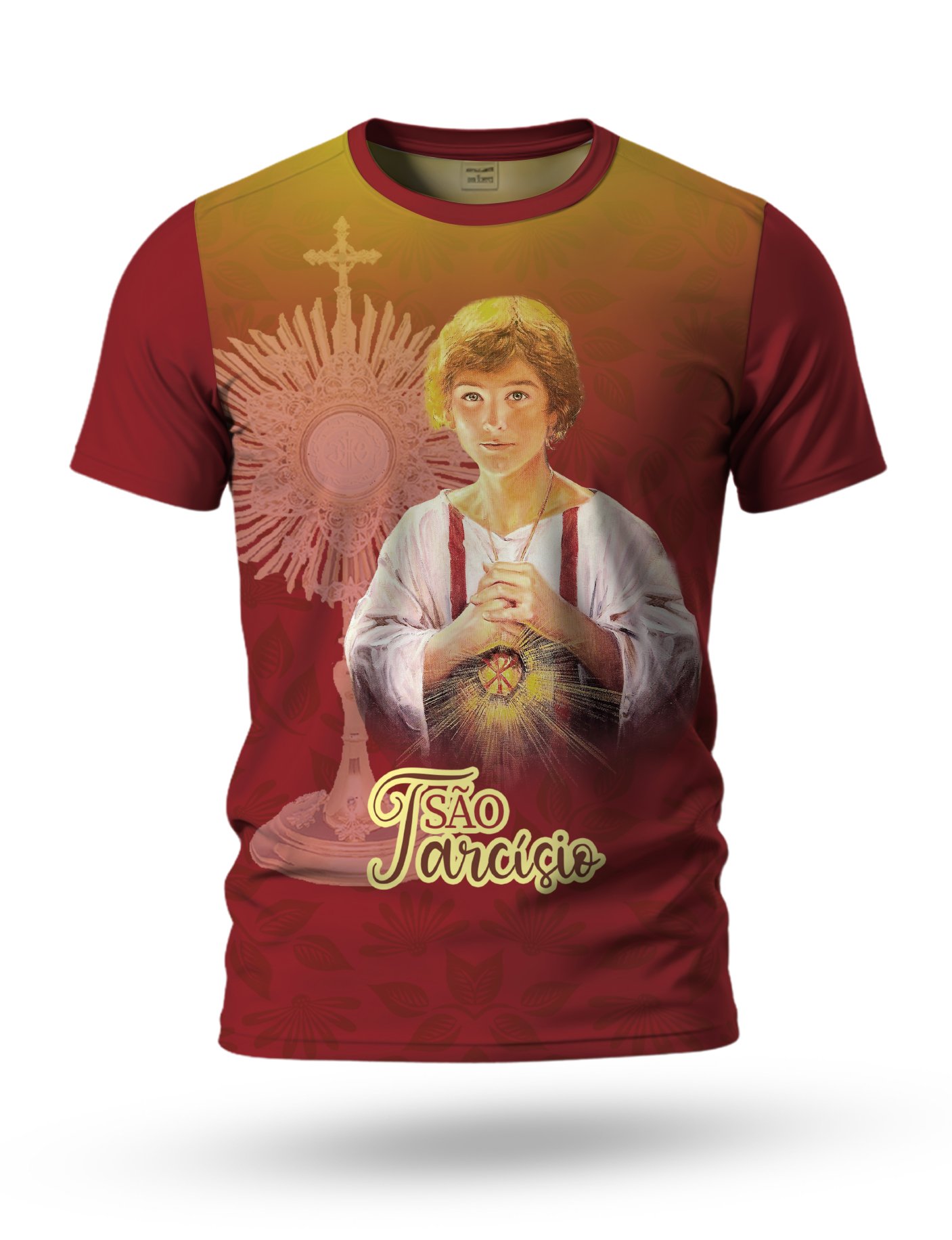 Arte Camiseta de São Tarcísio 06 tema vermelho