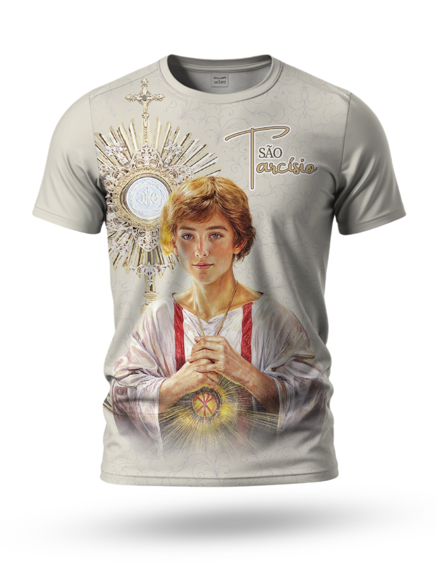 Arte Camiseta de São Tarcísio 07 tema cinza claro