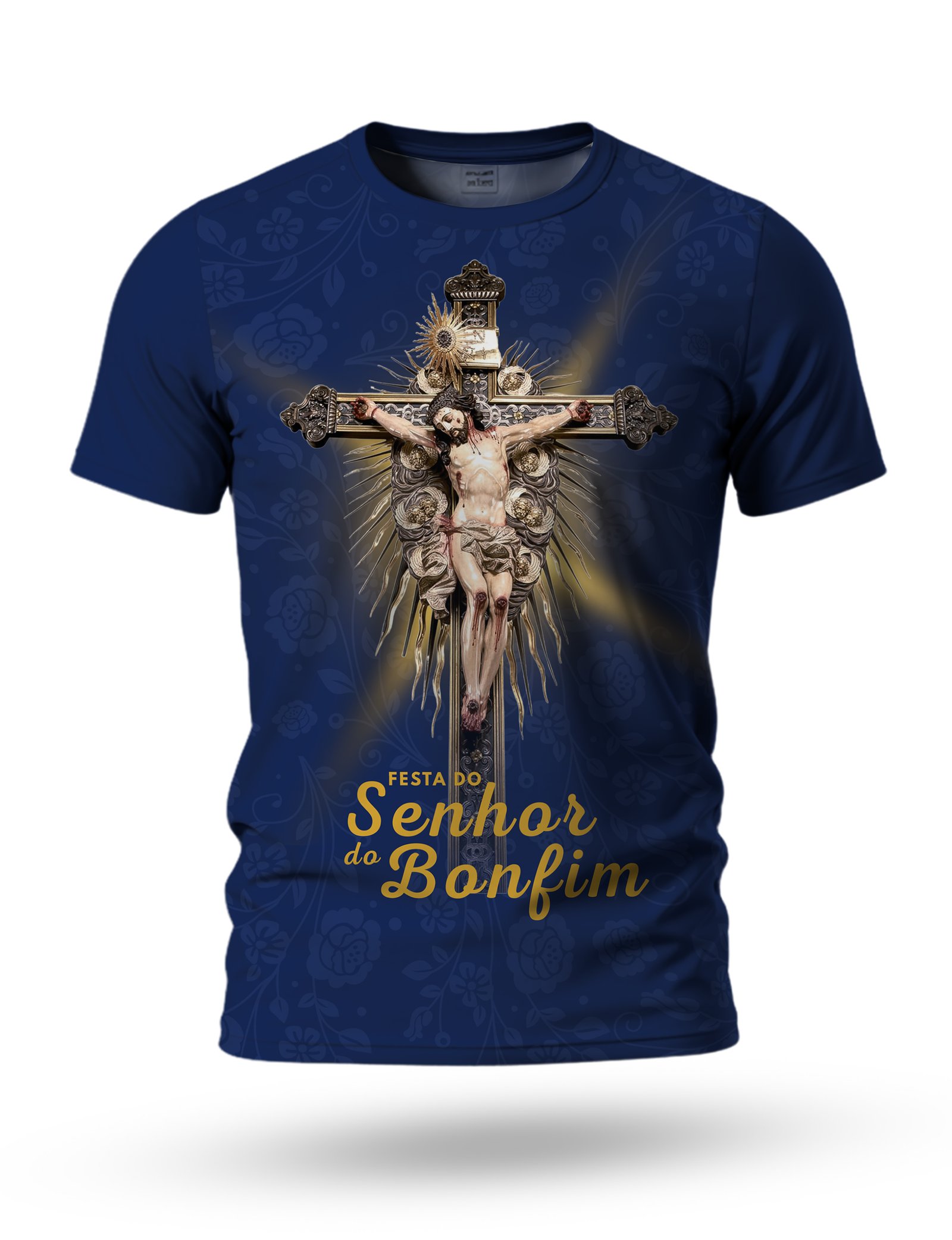 Arte Camiseta de Nosso Senhor do Bonfim 01 tema azul