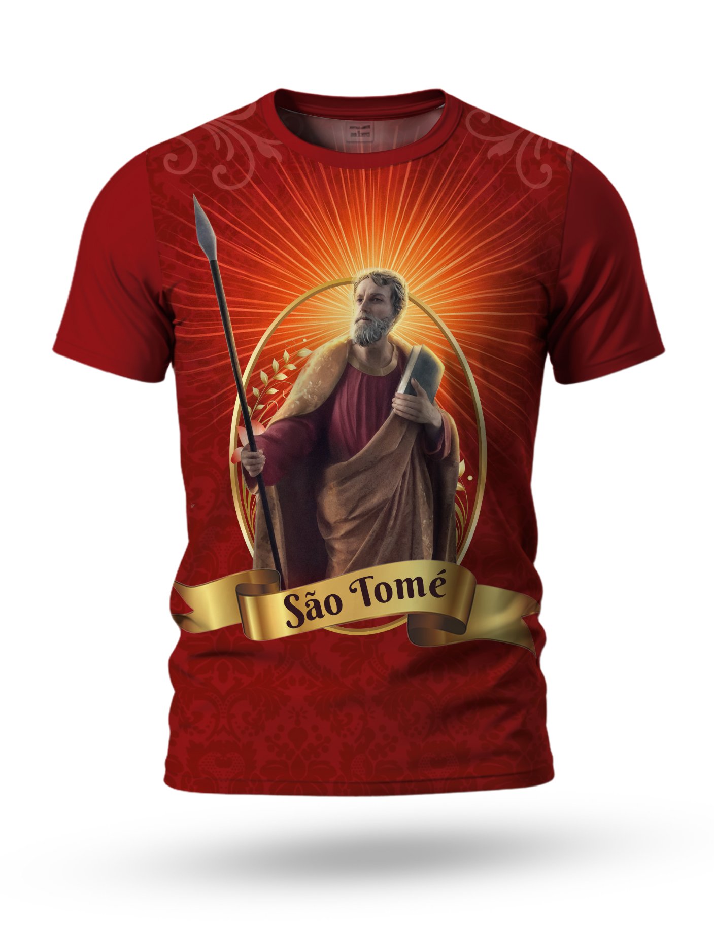 Arte Camiseta São Tomé 01 tema vermelho