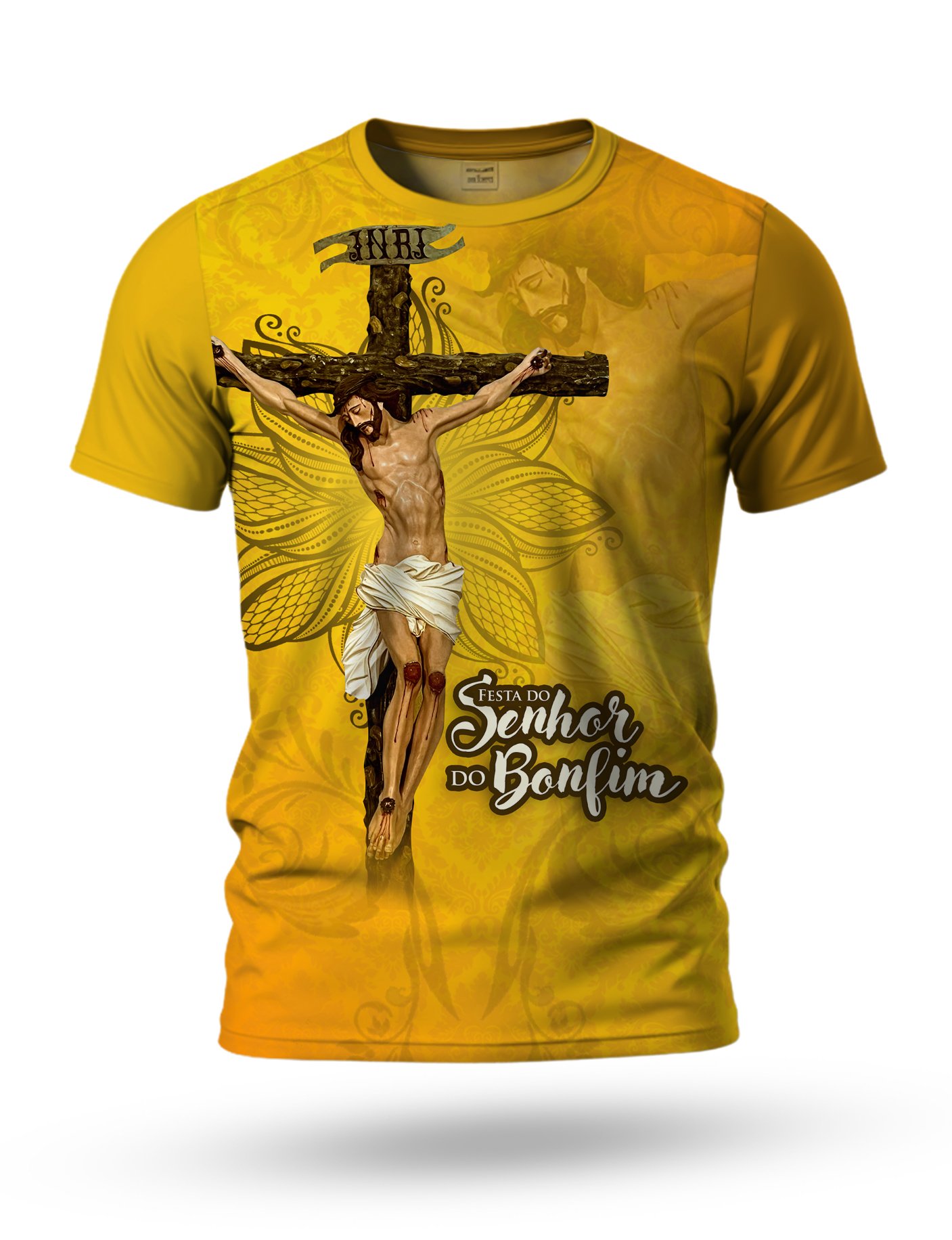 Arte Camiseta de Nosso Senhor do Bonfim 03 tema amarelo