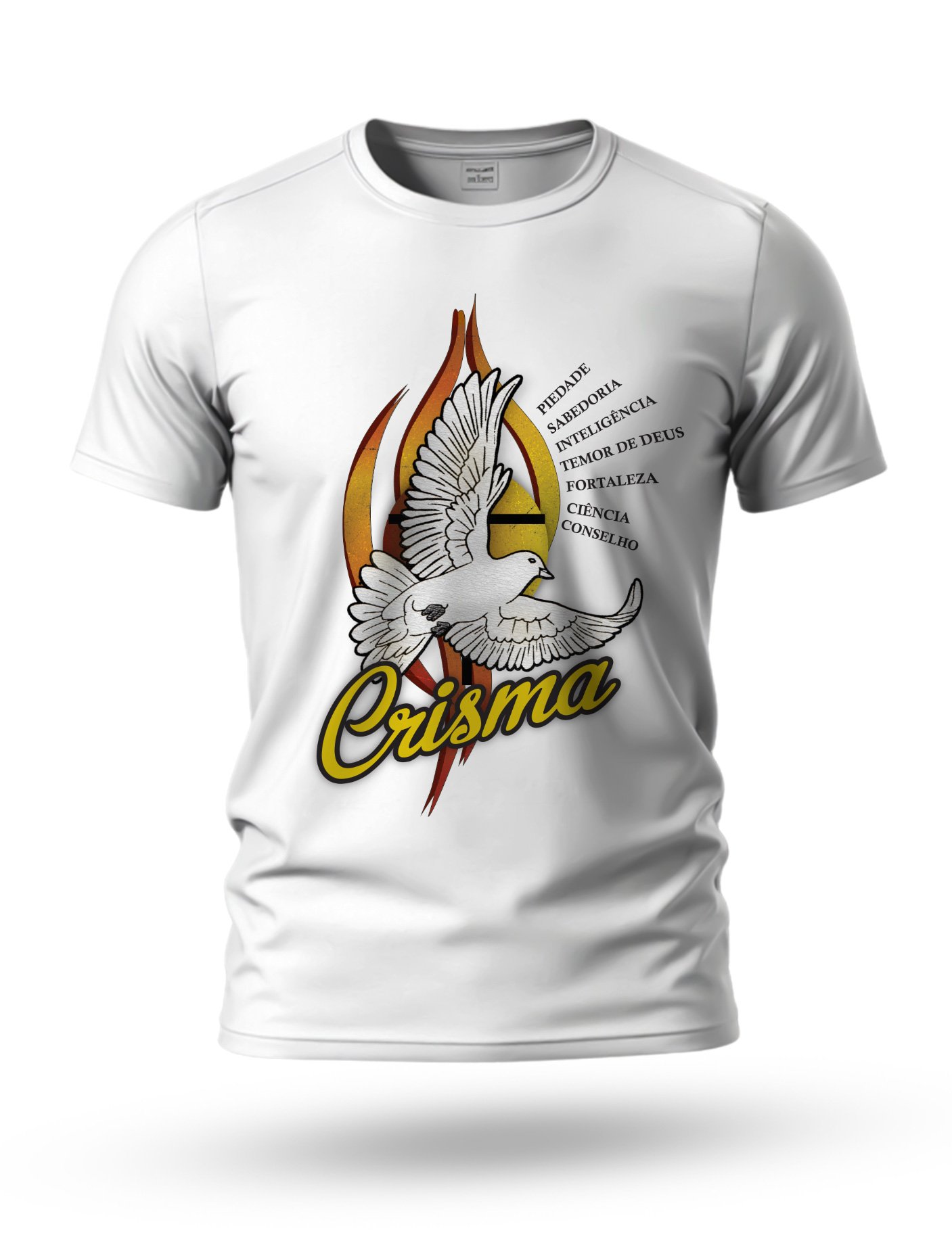 Arte Camiseta Crisma para Sublimação 08 tema branco