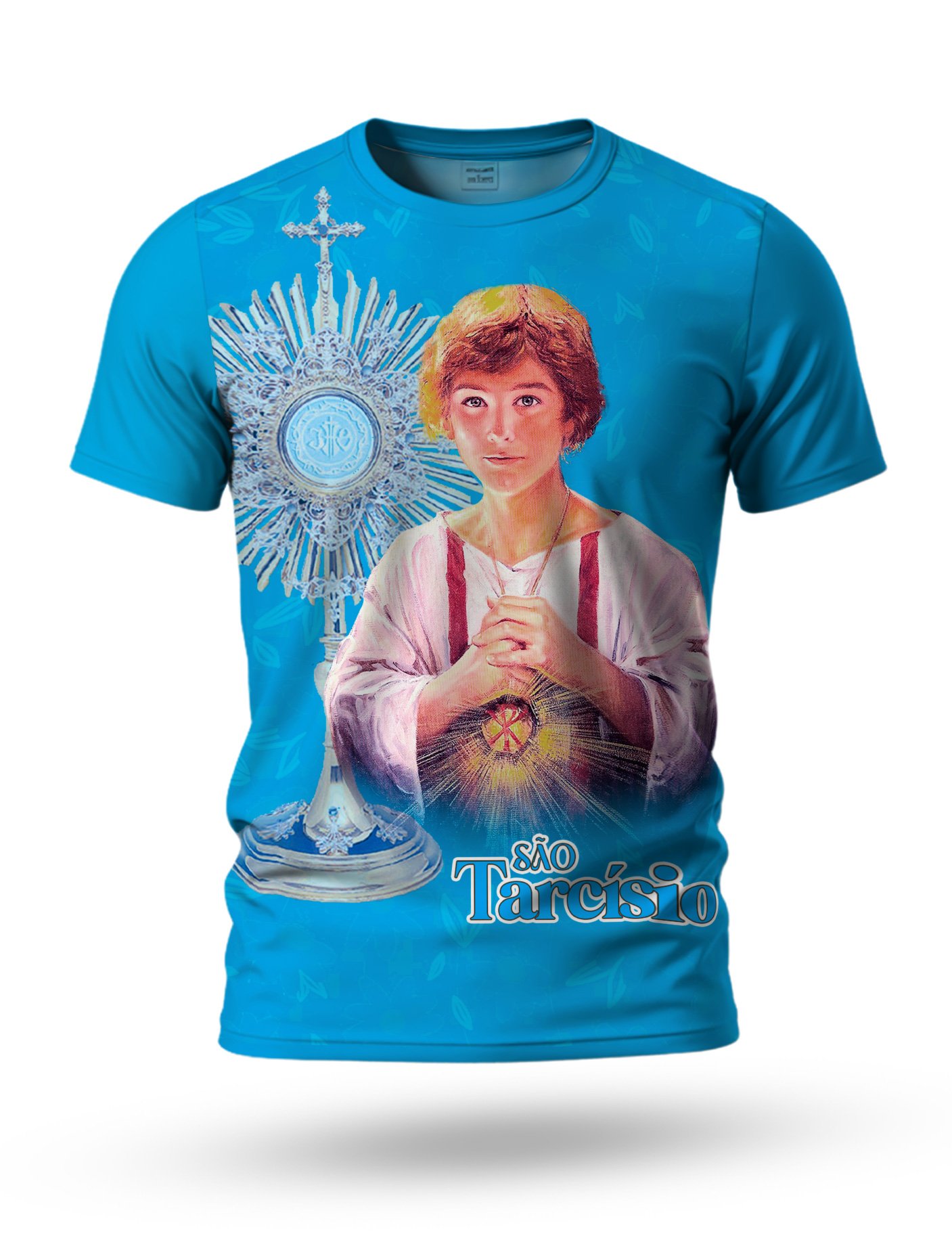 Arte Camiseta de São Tarcísio 08 tema azul claro
