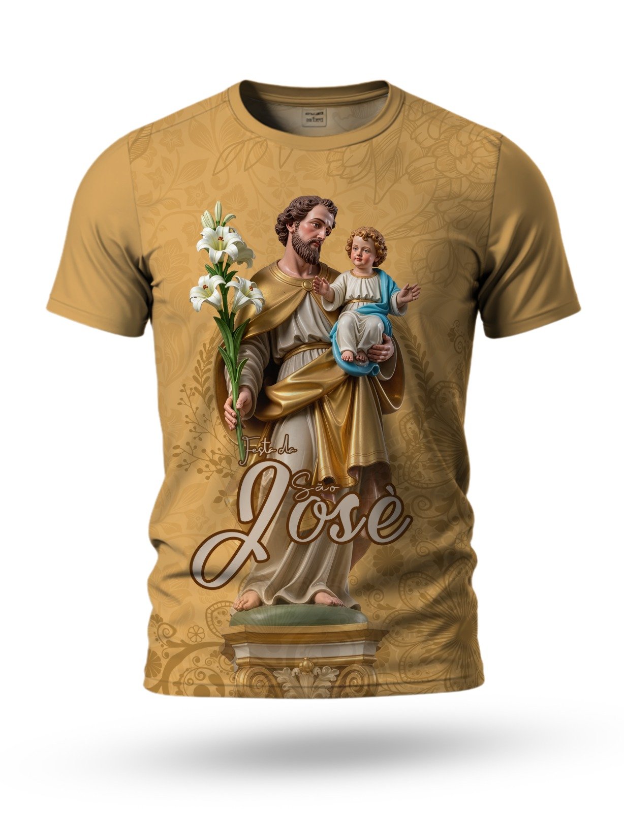 Arte Camiseta de São José 04 tema marrom suave