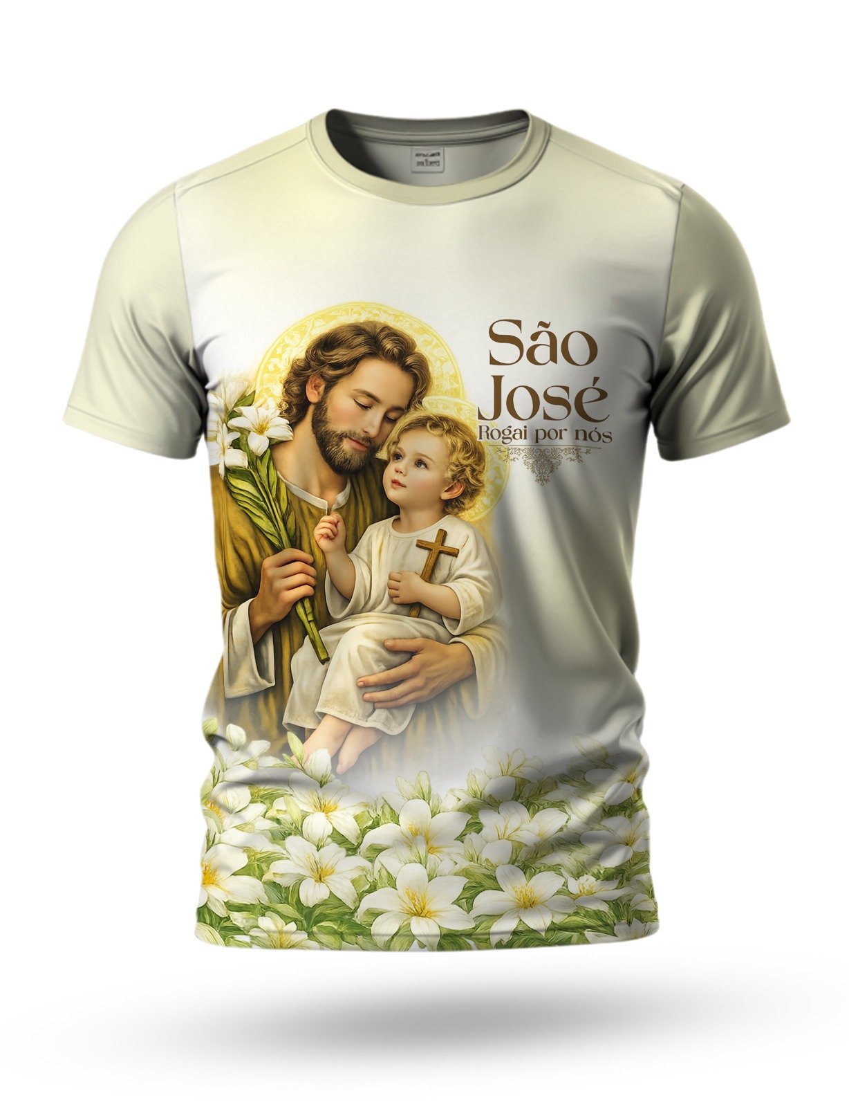 Arte Camiseta de São José 06 tema floral