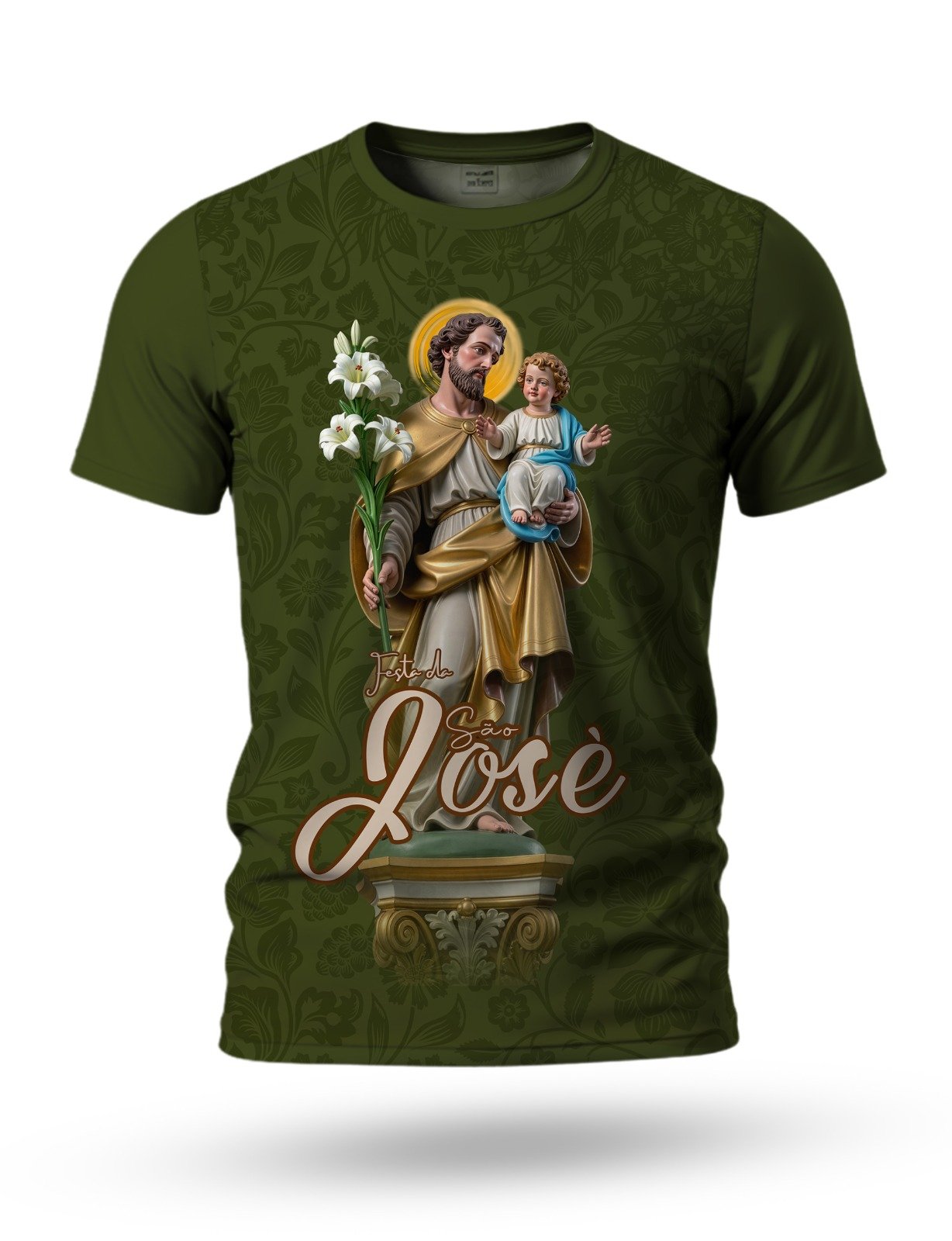 Arte Camiseta de São José 09 tema verde