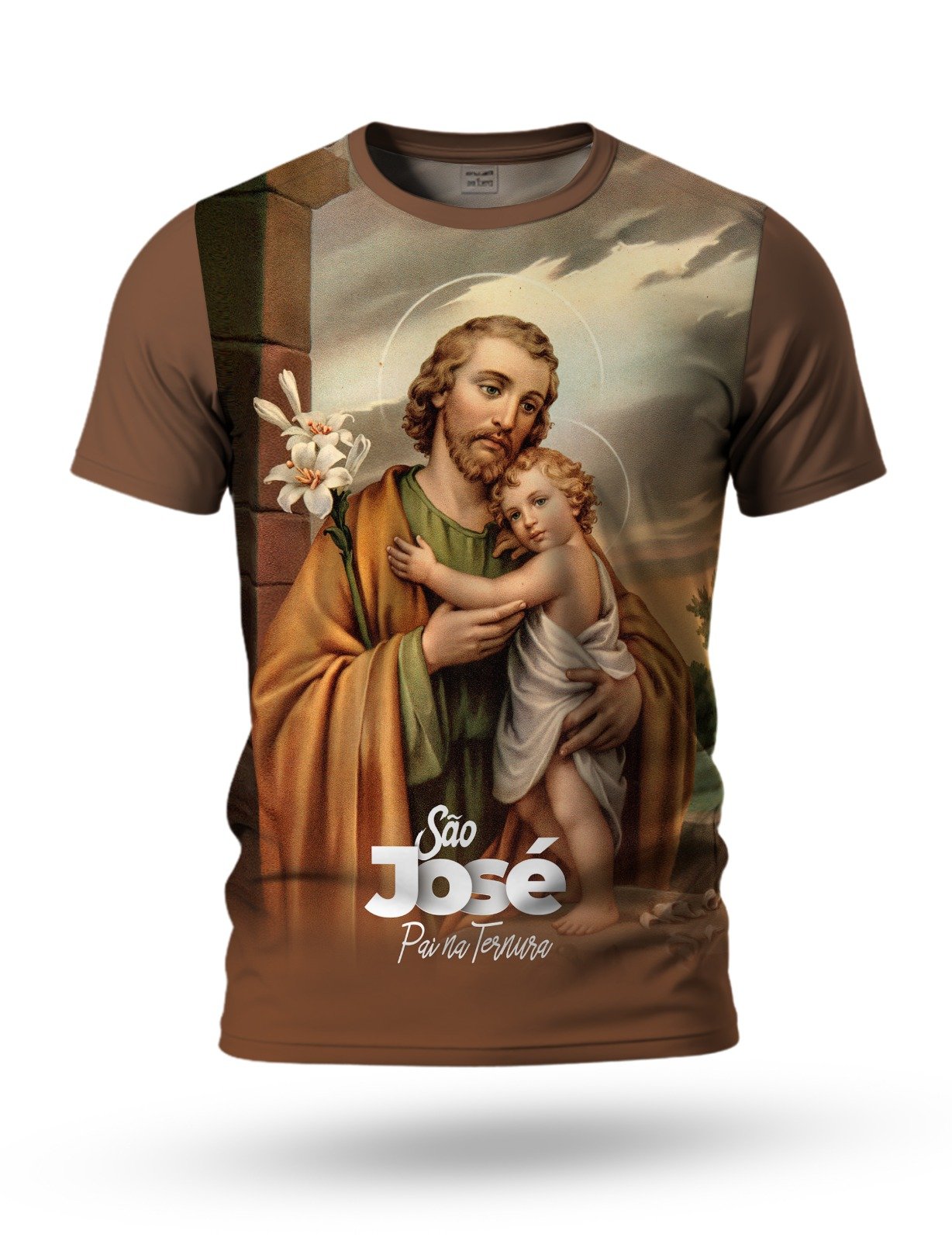 Arte Camiseta de São José 10 tema marrom