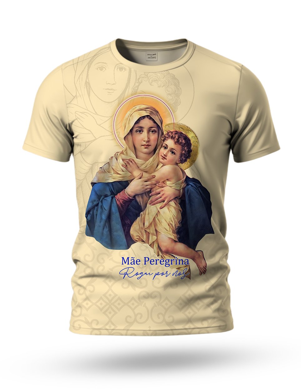 Arte: Arte Camiseta da Mãe Peregrina 02 tema bege