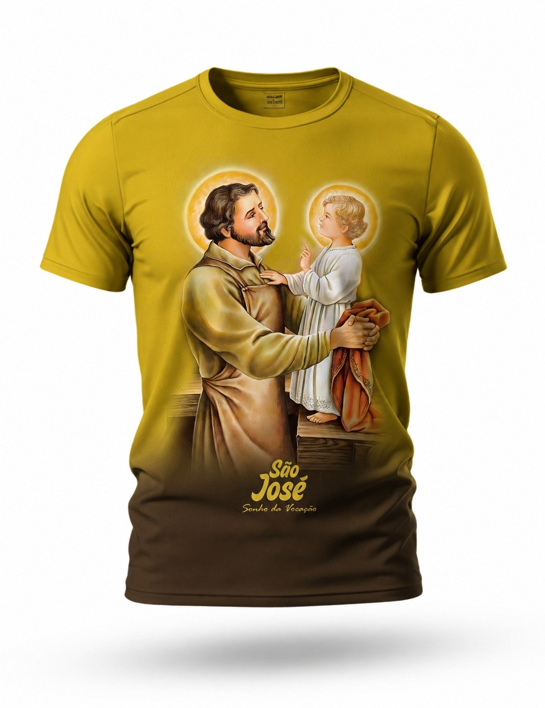 Arte: Arte Camiseta de São José 16 tema amarelo