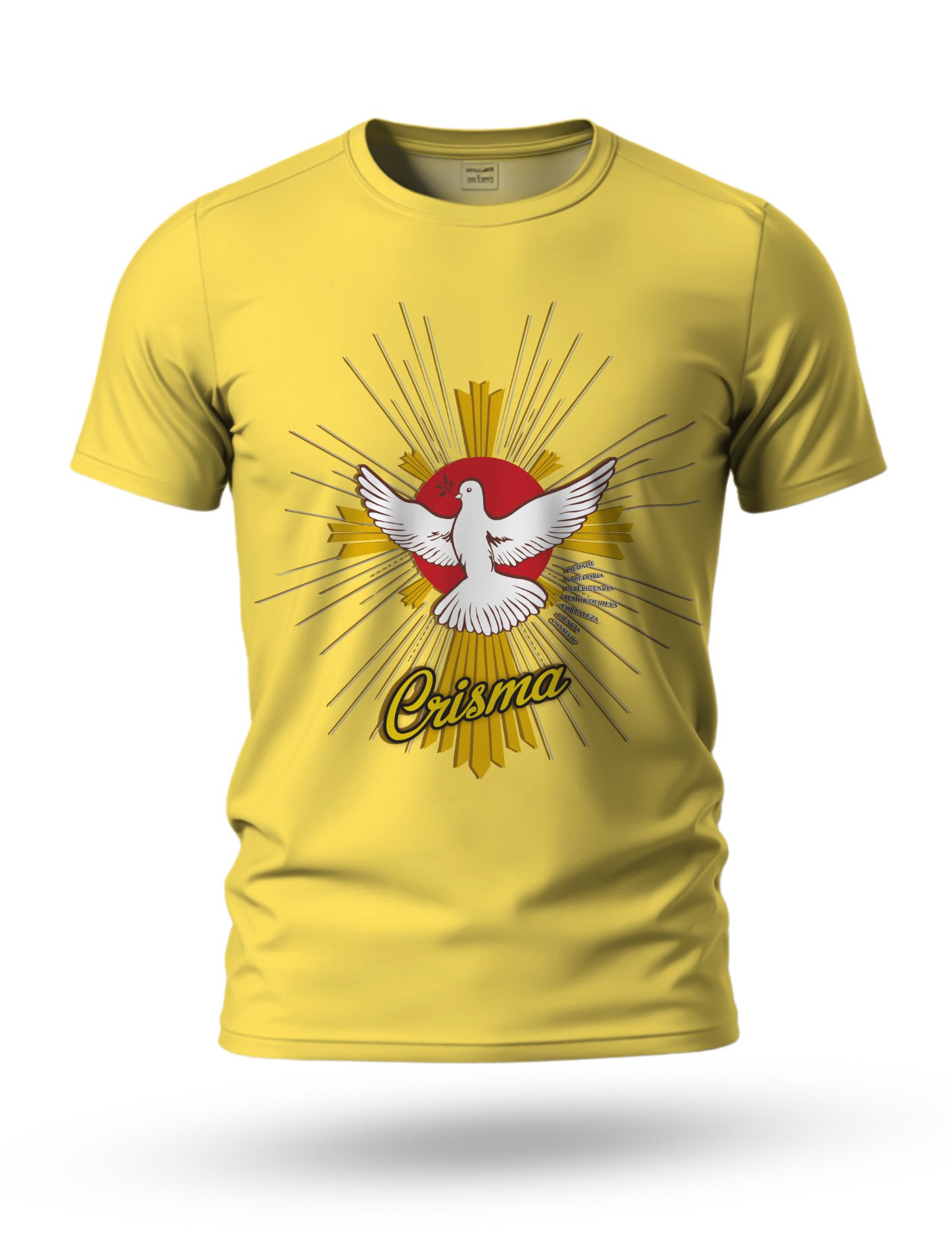 Arte: Arte Camiseta Crisma 10 tema amarelo