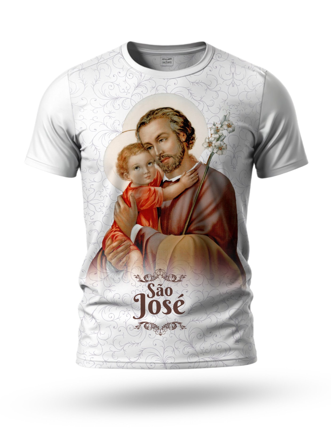 Arte: Arte Camiseta de São José 17 tema branco