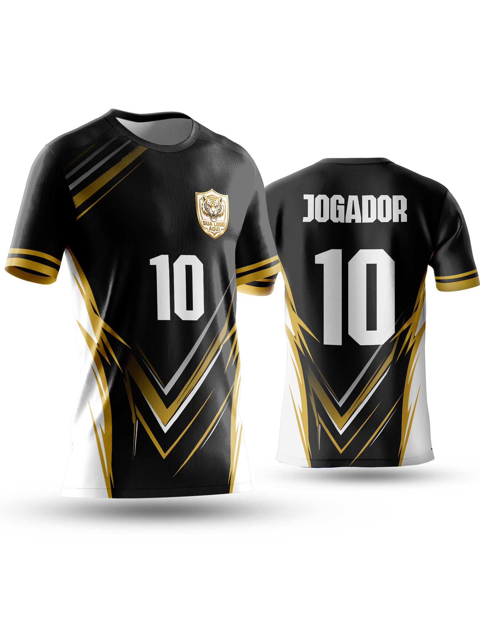 Arte Camiseta Interclasse Tema preto e dourado para Sublimação 06