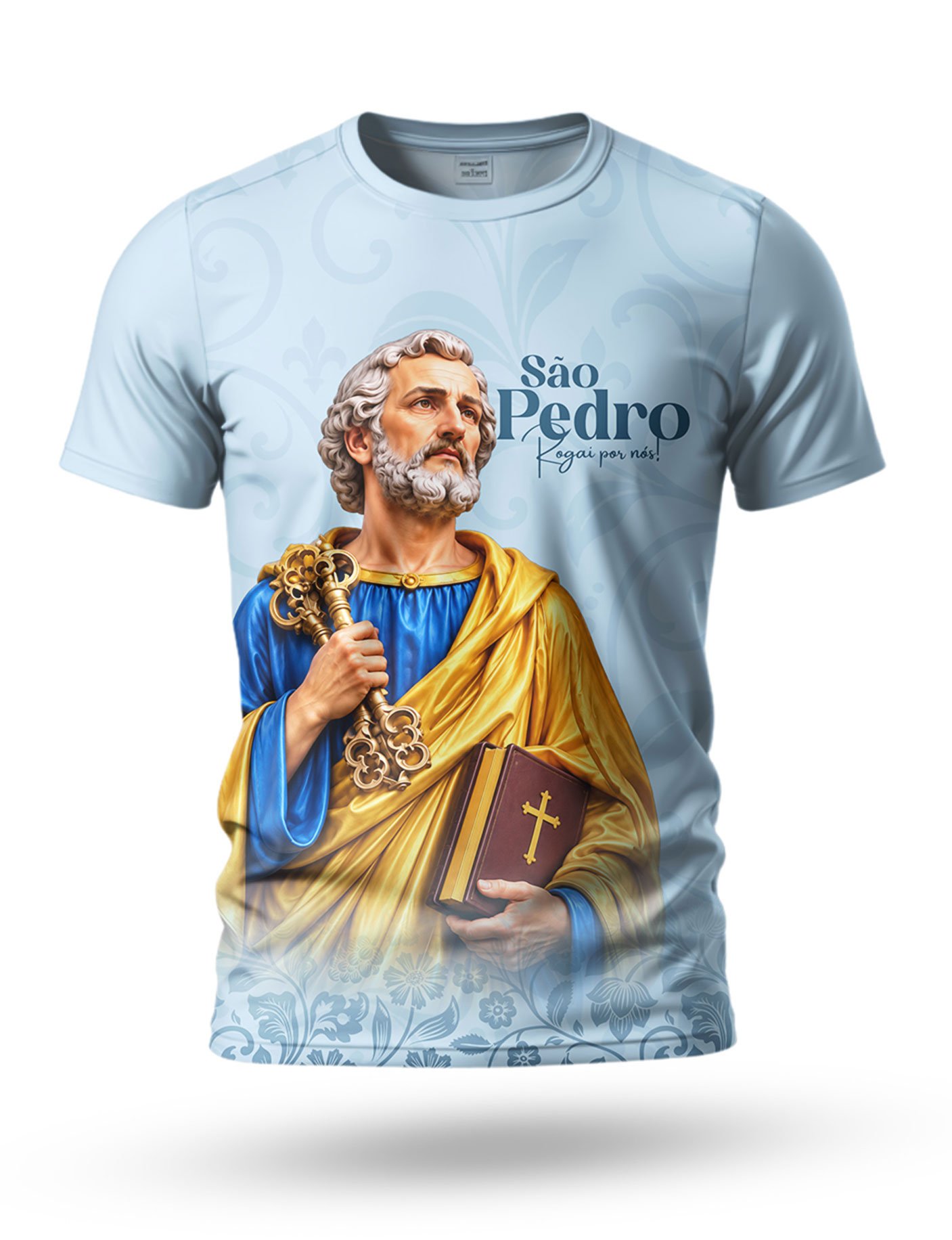 Arte: Arte Camiseta São Pedro 09 tema dourado