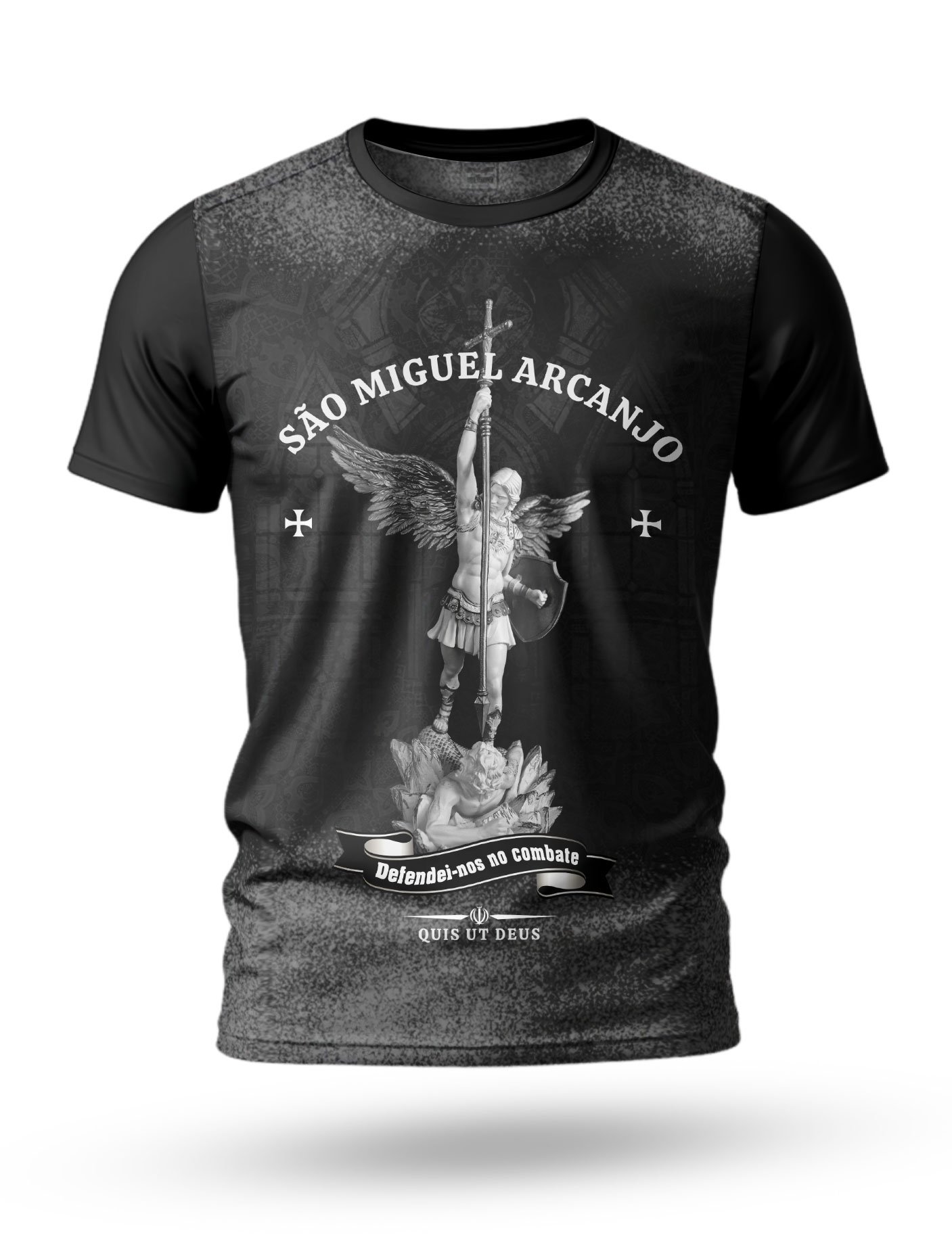 Arte Camiseta de São Miguel Arcanjo 04 tema black