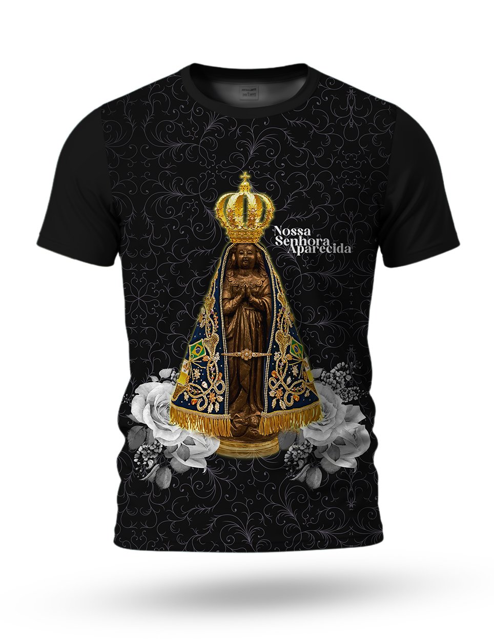 Arte Camiseta de Nossa Senhora Aparecida 05 tema black