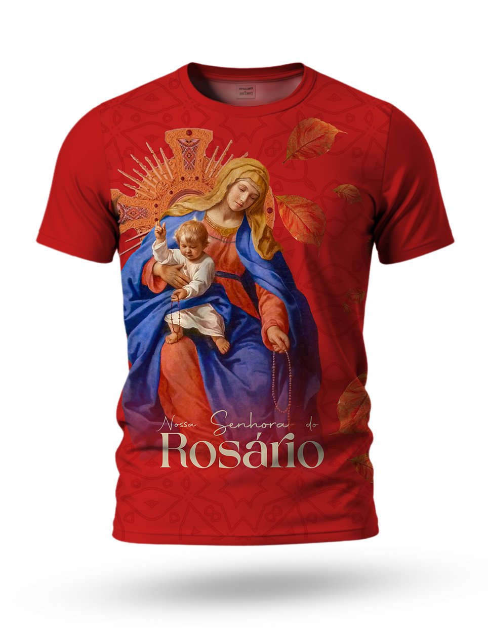 Arte Camiseta de Senhora do Rosário 03 tema vermelho