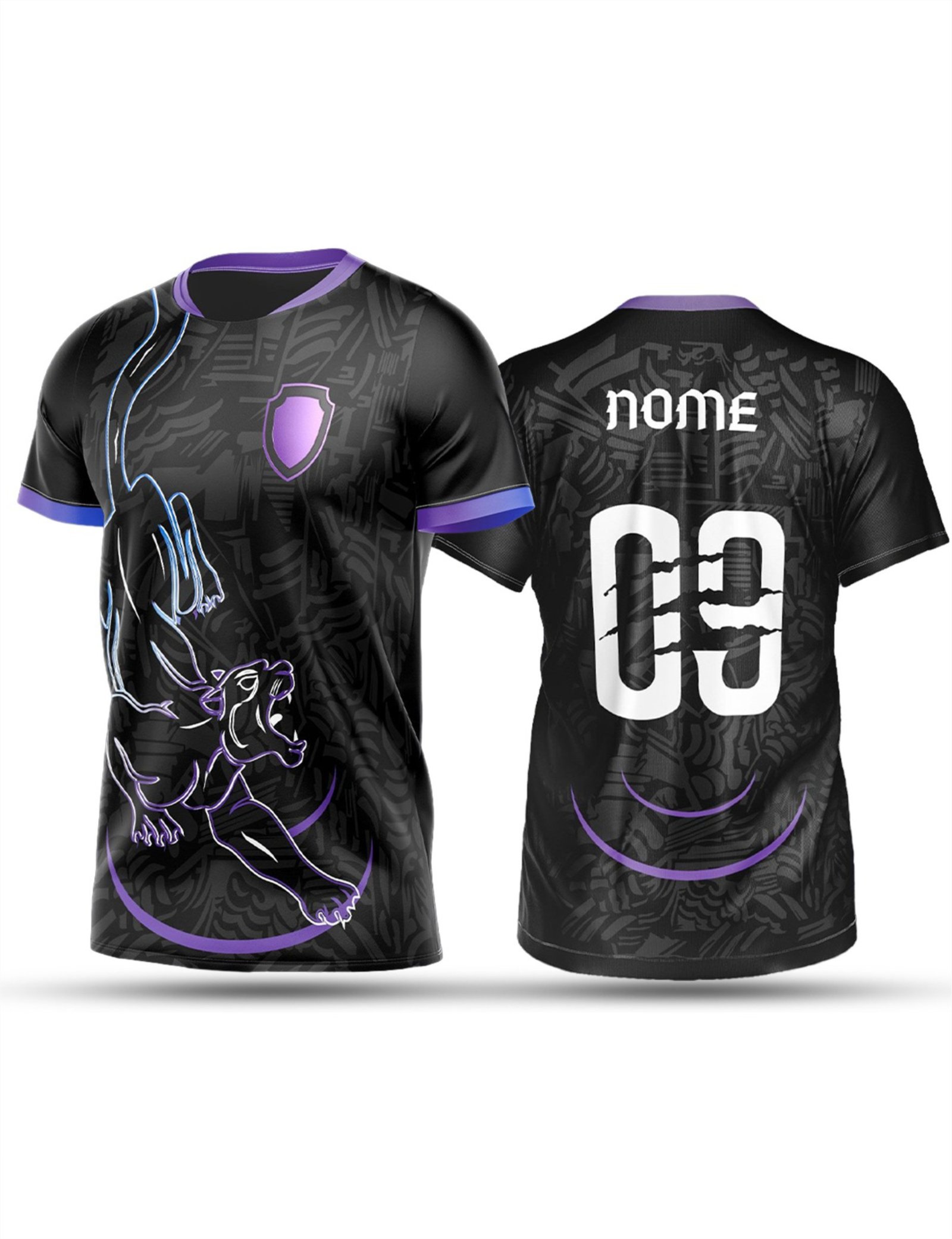 Arte Camiseta Interclasse Tema Pantera para Sublimação 04